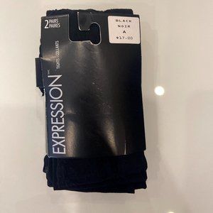 2 Pairs Black Nylons